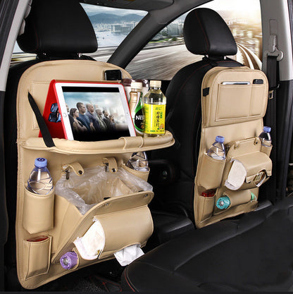 LuxAuto PU Leder Auto Organizer Rücksitzablage Wasserdicht Mit Fächern