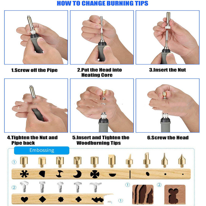 DIY HolzPro Holzbrenner Set Mit Thermostat Für Holzbrand Kürbisgravur Löt