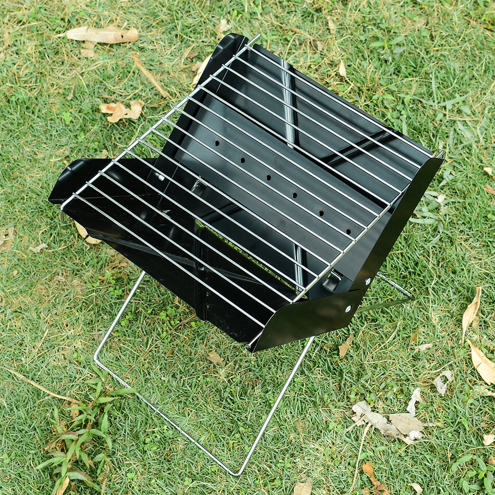 Faltbarer Edelstahl Kohlegrill Tragbar Leicht 1,2 Kg - Hobbyfy