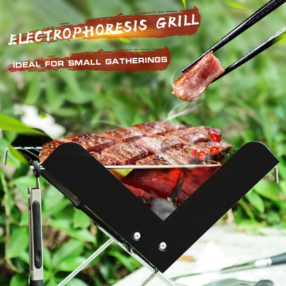 Faltbarer Edelstahl Kohlegrill Tragbar Leicht 1,2 Kg - Hobbyfy