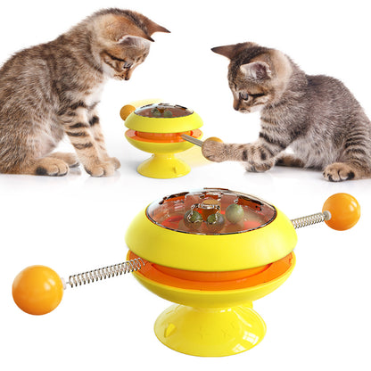 Rotierendes Katzenspielzeug Mit Katzenminze Interaktiv - Hobbyfy