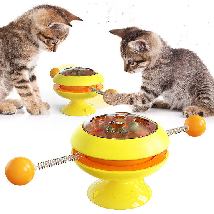 Rotierendes Katzenspielzeug Mit Katzenminze Interaktiv - Hobbyfy