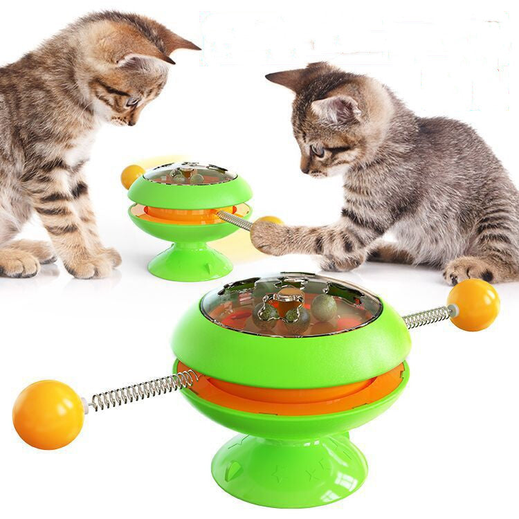 Rotierendes Katzenspielzeug Mit Katzenminze Interaktiv - Hobbyfy