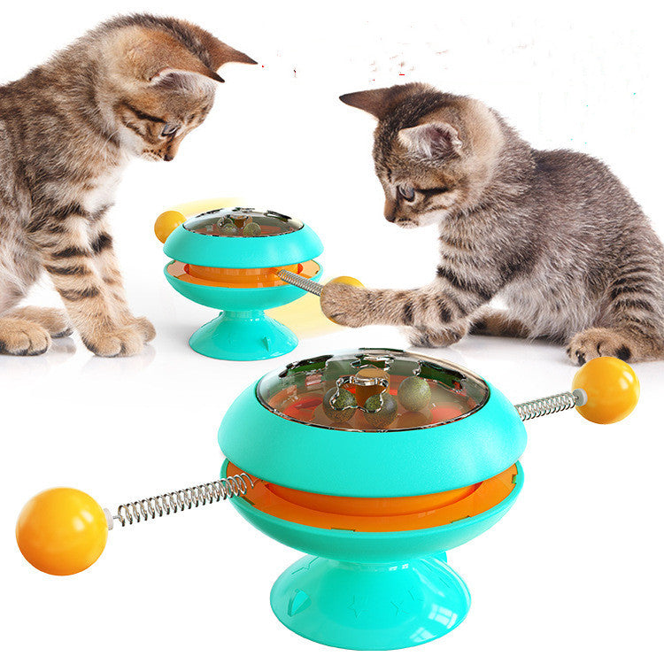 Rotierendes Katzenspielzeug Mit Katzenminze Interaktiv - Hobbyfy