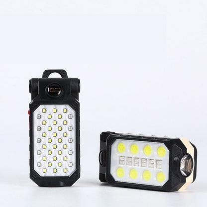 LumoPro Faltbare USB COB Arbeitsleuchte Mit Magnetbasis Und Energiesanzeige Für Camping Und Notfälle - Hobbyfy
