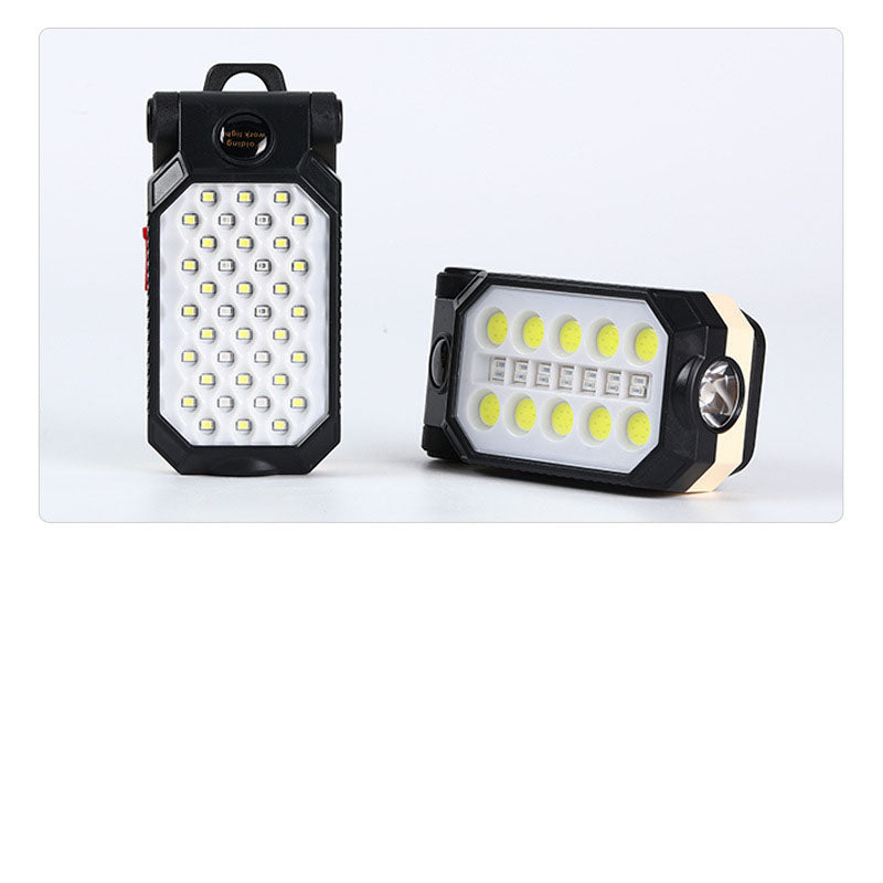 LumoPro Faltbare USB COB Arbeitsleuchte Mit Magnetbasis Und Energiesanzeige Für Camping Und Notfälle - Hobbyfy
