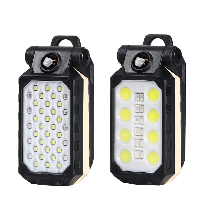 LumoPro Faltbare USB COB Arbeitsleuchte Mit Magnetbasis Und Energiesanzeige Für Camping Und Notfälle - Hobbyfy