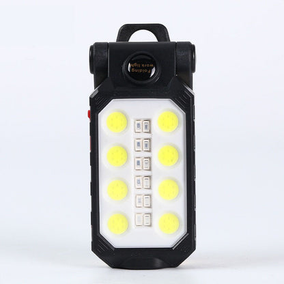 LumoPro Faltbare USB COB Arbeitsleuchte Mit Magnetbasis Und Energiesanzeige Für Camping Und Notfälle - Hobbyfy