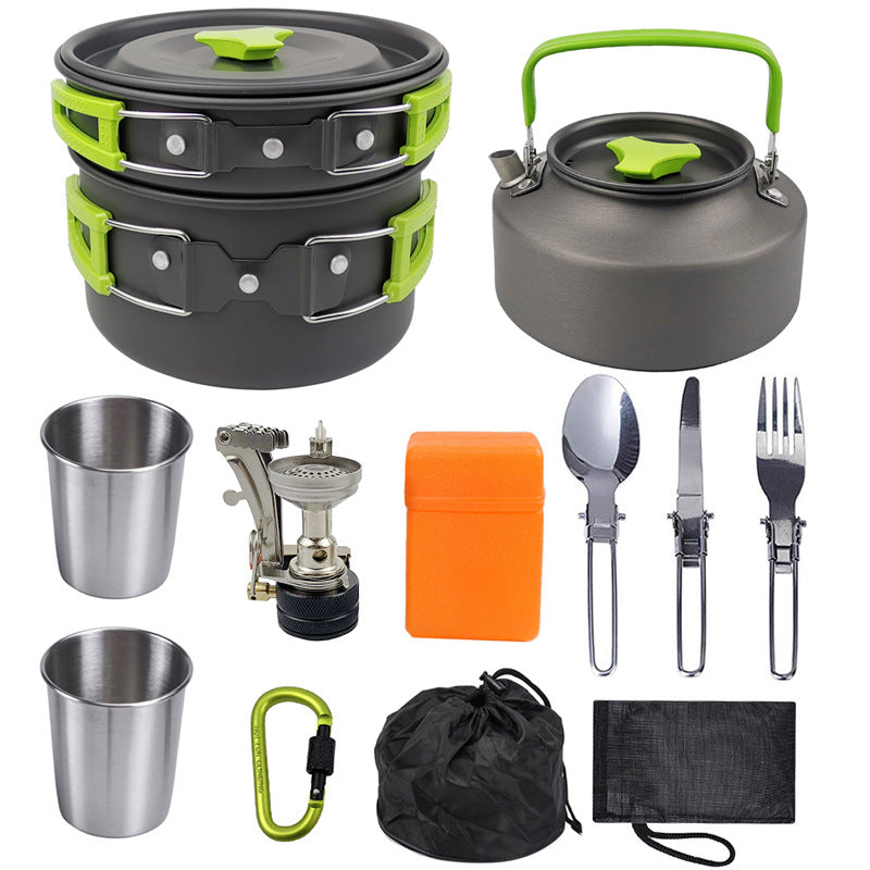Ultraleichter Aluminium Outdoor Kocher Set Für 2-3 Personen