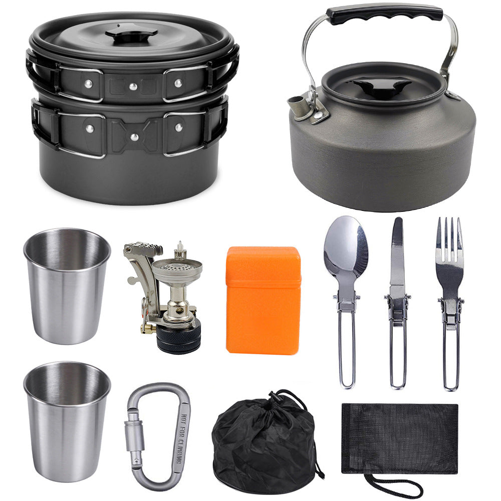 Ultraleichter Aluminium Outdoor Kocher Set Für 2-3 Personen