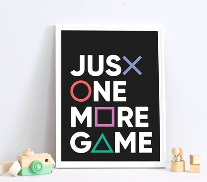 GamerHaus Game Poster Stoff Leinwand Joystick Symbole Wandbild - Hobbyfy
