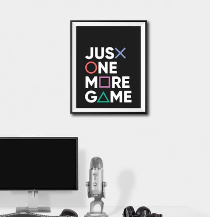 GamerHaus Game Poster Stoff Leinwand Joystick Symbole Wandbild - Hobbyfy