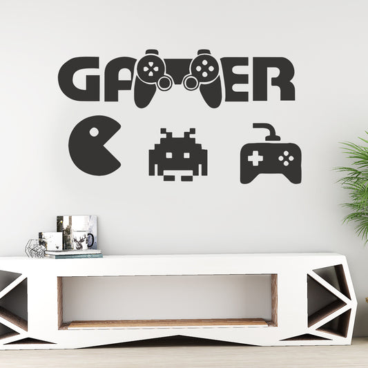 Eating Game Wandaufkleber 56 x 31 cm PVC Gedrucktes Design Für Gamer - Hobbyfy