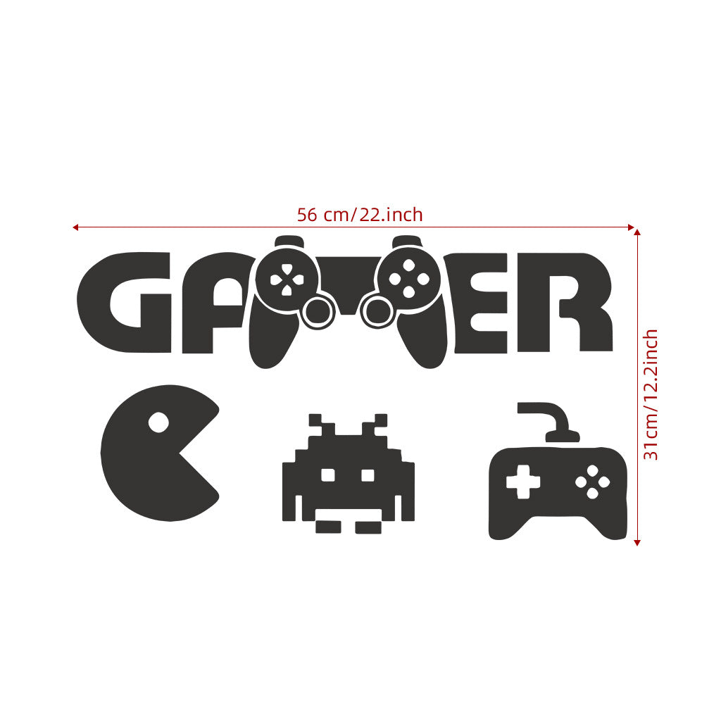 Eating Game Wandaufkleber 56 x 31 cm PVC Gedrucktes Design Für Gamer - Hobbyfy