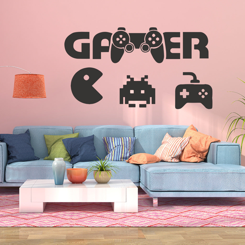 Eating Game Wandaufkleber 56 x 31 cm PVC Gedrucktes Design Für Gamer - Hobbyfy