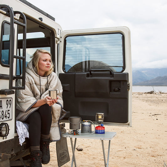 Ultraleichter Camping Quilt Wearable Cloak 800g