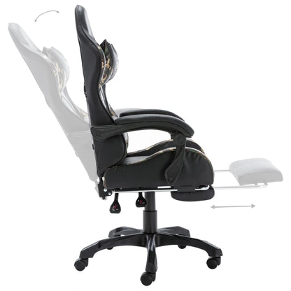 Gaming Chair Mit Fußstütze Camouflage Kunstleder - Hobbyfy