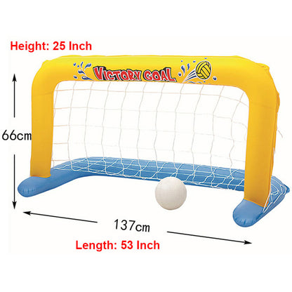 2 In 1 Aufblasbares Poolkorb Spielset Schwimmbad Wasserball Spielring Für Garten Und Außenbereich - Hobbyfy