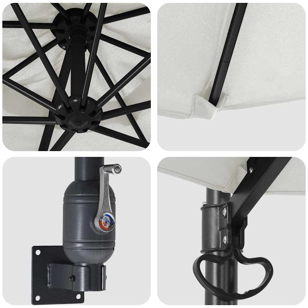 Gartenparasol Anthrazit Mit Freies Schwenk System UV Beständig - Hobbyfy