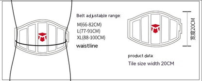 Deep Squat Trainingsgürtel Taillenstütze Stabiler Halt Größen M L XL - Hobbyfy