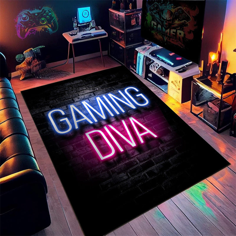 NeonLux Premium Polyesterfaser Gaming Teppich Quadrat Sternenhimmel - Hobbyfy