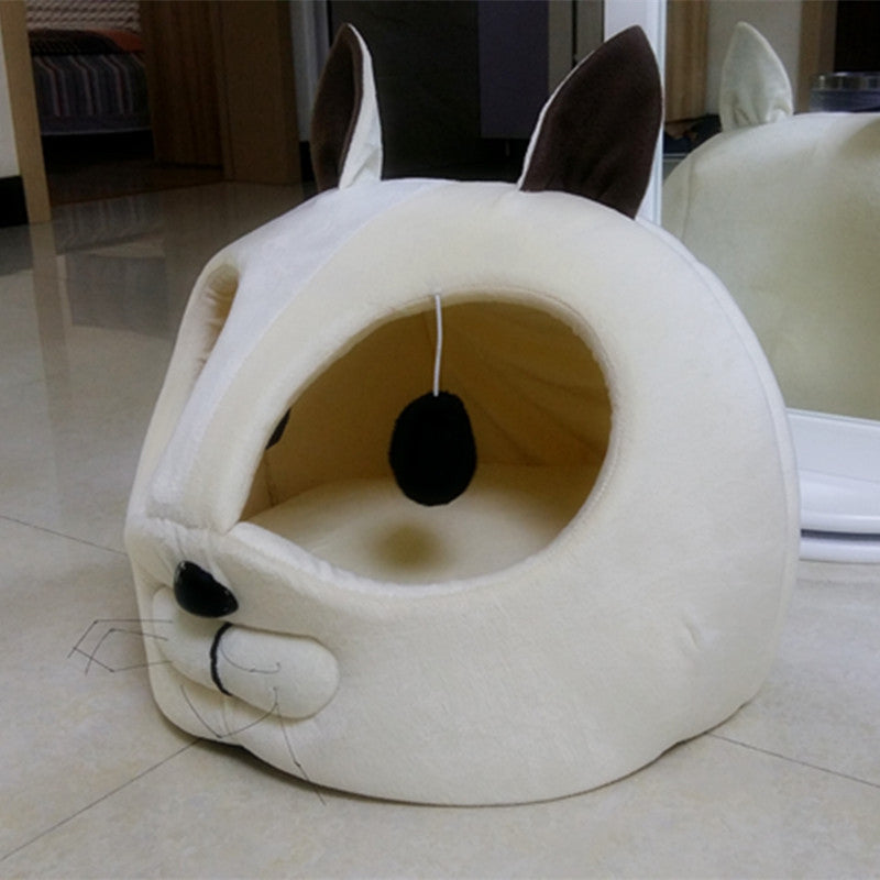 Haustierbett Kuschelplüsch Warmes Innenfutter Ideal Für Katzen Und Kleine Hunde - Hobbyfy