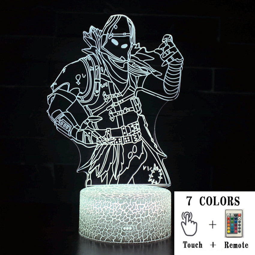 AcrylGlow 3D LED Nachtlicht Gaming Lampe Mit 7 Farben Stimmungslicht - Hobbyfy