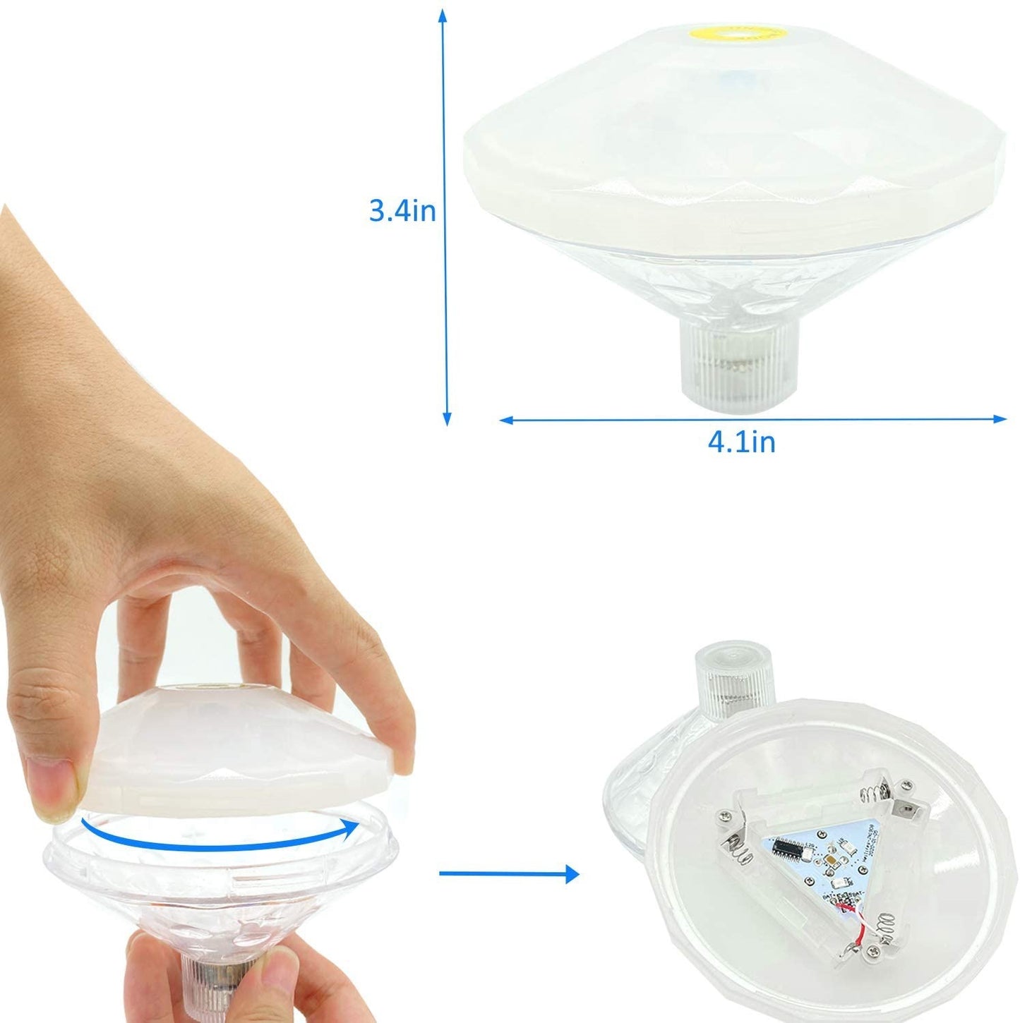 LED Diamant Lampe Pool Wasserdicht Farbwechsel Licht - Hobbyfy