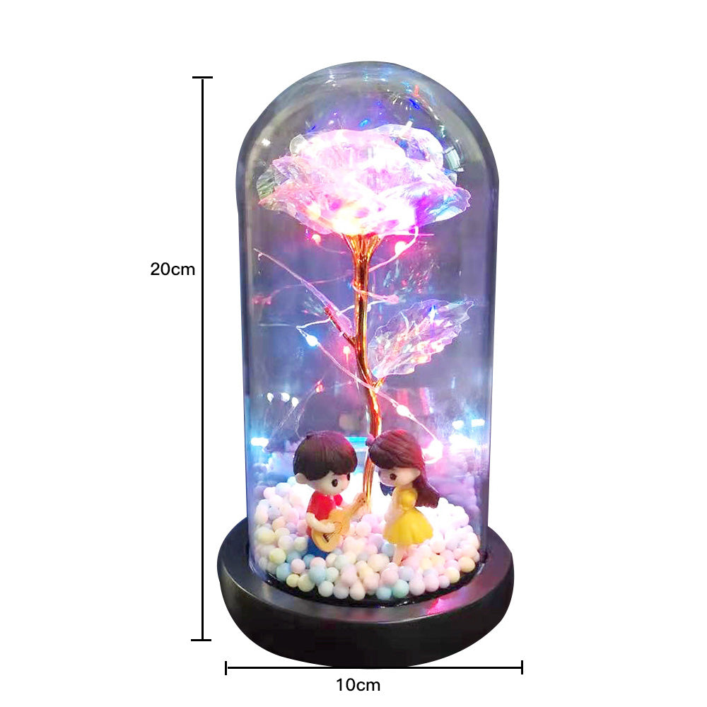 Ewige Rose In Glasflasche Mit Glaskuppel Hochzeitsdeko - Hobbyfy