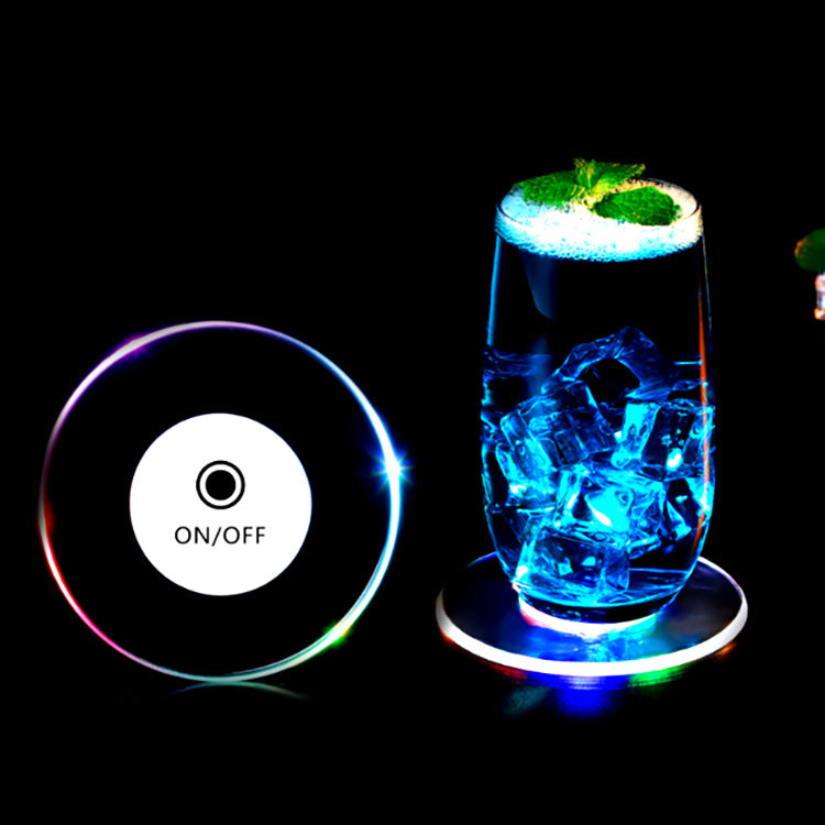 Aurelia Kristall Acryl LED Untersetzer 10 cm Blinkendes Design - Hobbyfy