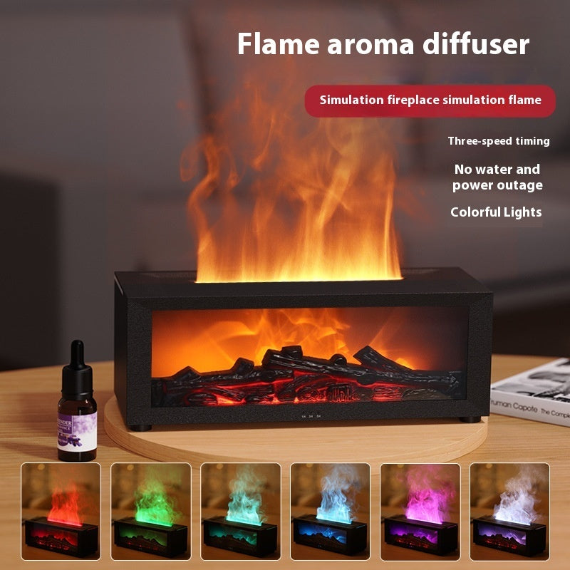 New Flame Aromatherapie Diffuser Mit 150 Ml Tank 3D Flammen Design