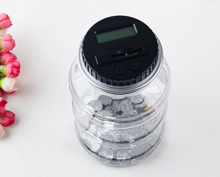 Elektronische Spardose Mit Zählwerk Und Transparentem LCD - Hobbyfy