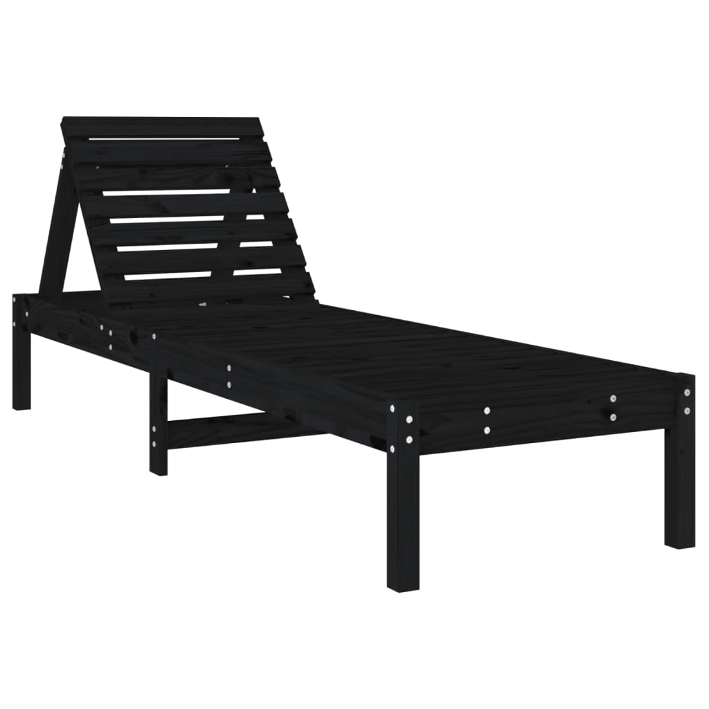 Zwei Sonnenliegen Aus Massivholz Mit Verstellbarer Rückenlehne - Hobbyfy