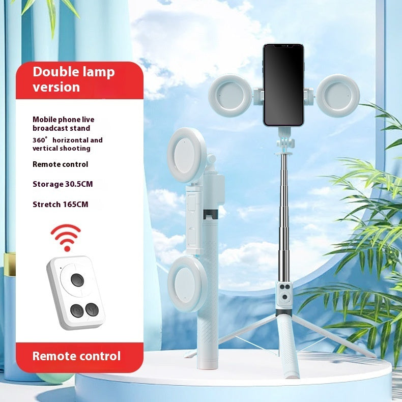 Selfie-Stativ Mit Lichtquelle – Kompakt Und Stabil - Hobbyfy