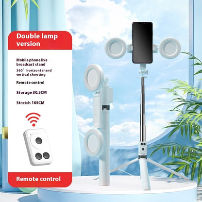 Selfie-Stativ Mit Lichtquelle – Kompakt Und Stabil - Hobbyfy