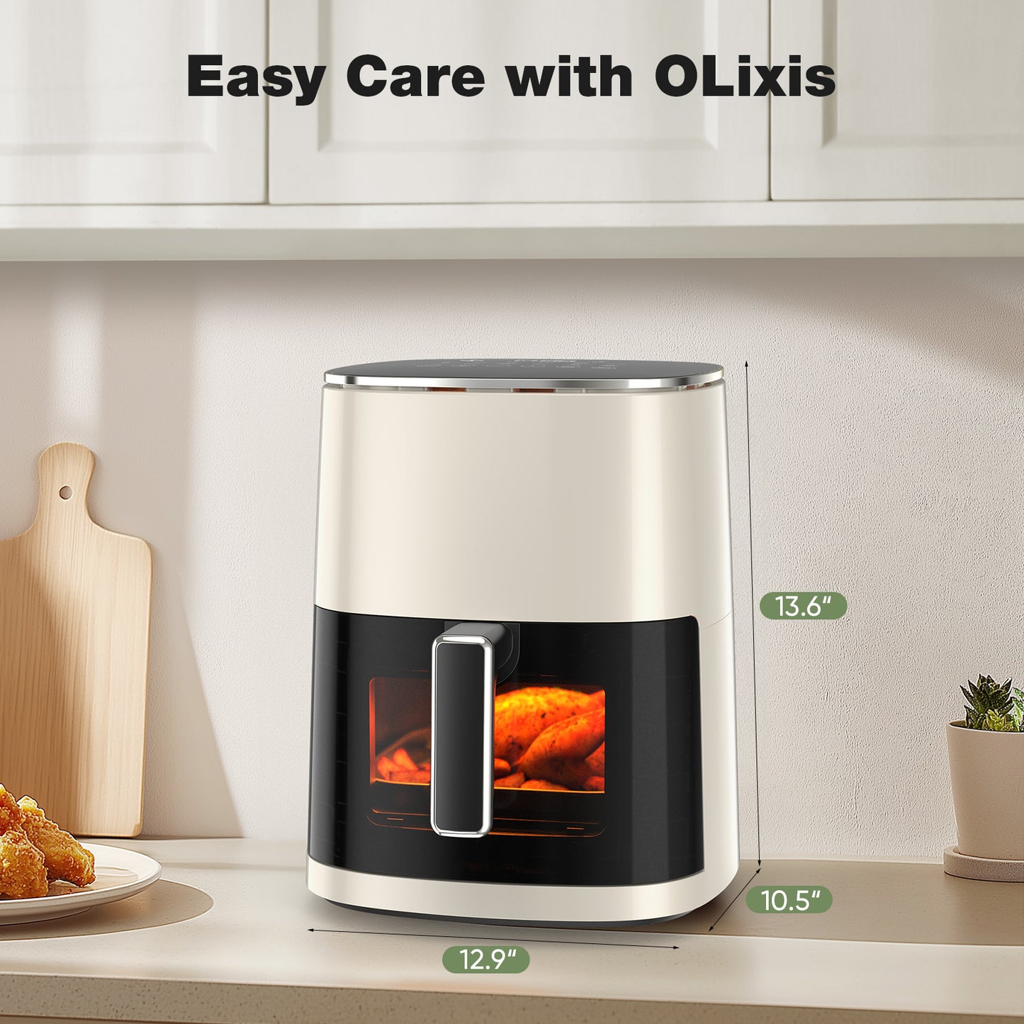 Quadratische Air Fryer Mit Sichtfenster 6-Quart Kapazität 12-in-1 - Hobbyfy