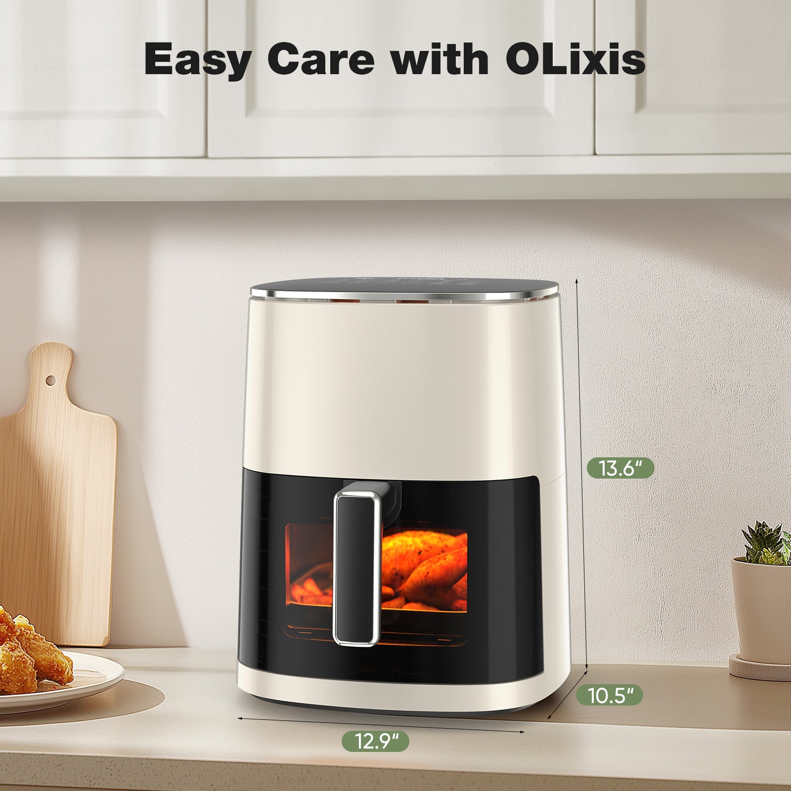 Quadratische Air Fryer Mit Sichtfenster 6-Quart Kapazität 12-in-1 - Hobbyfy