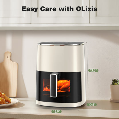 Quadratische Air Fryer Mit Sichtfenster 6-Quart Kapazität 12-in-1 - Hobbyfy