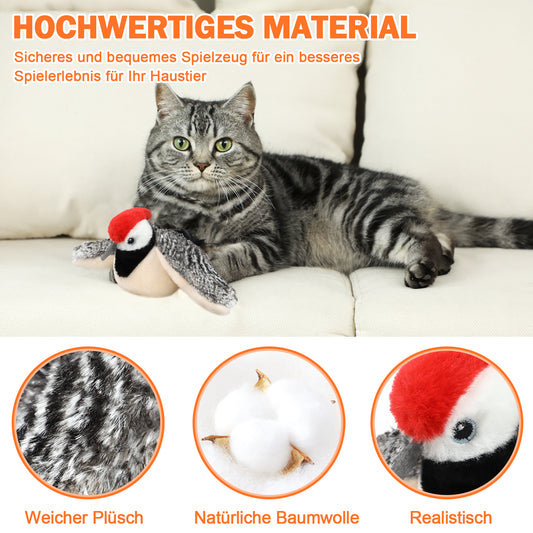 PurrPlay Elektrischer Katzenspielzeug Vogel Mit Catnip Interaktiv