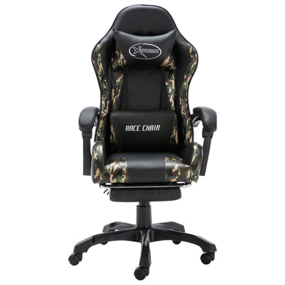 Gaming Chair Mit Fußstütze Camouflage Kunstleder - Hobbyfy