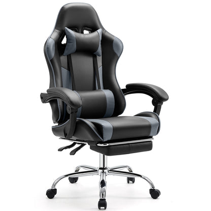 Gaming-Stuhl Mit Fußstütze Und Lendenstütze - Hobbyfy