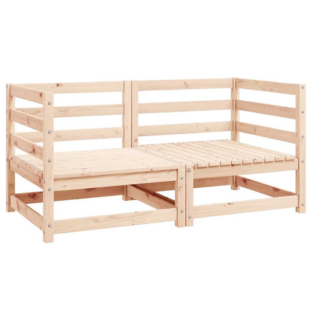 2teiliges Ecksofa Massives Kiefernholz unbehandelt - Hobbyfy