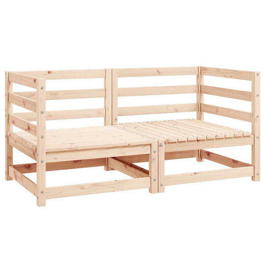 2teiliges Ecksofa Massives Kiefernholz unbehandelt - Hobbyfy