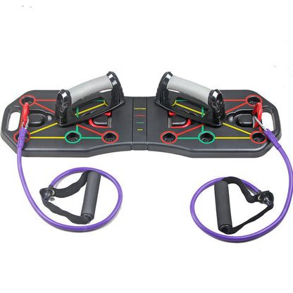 Faltbares Push Up Board Mit Zugseil Achtkantiges Training Gerät - Hobbyfy