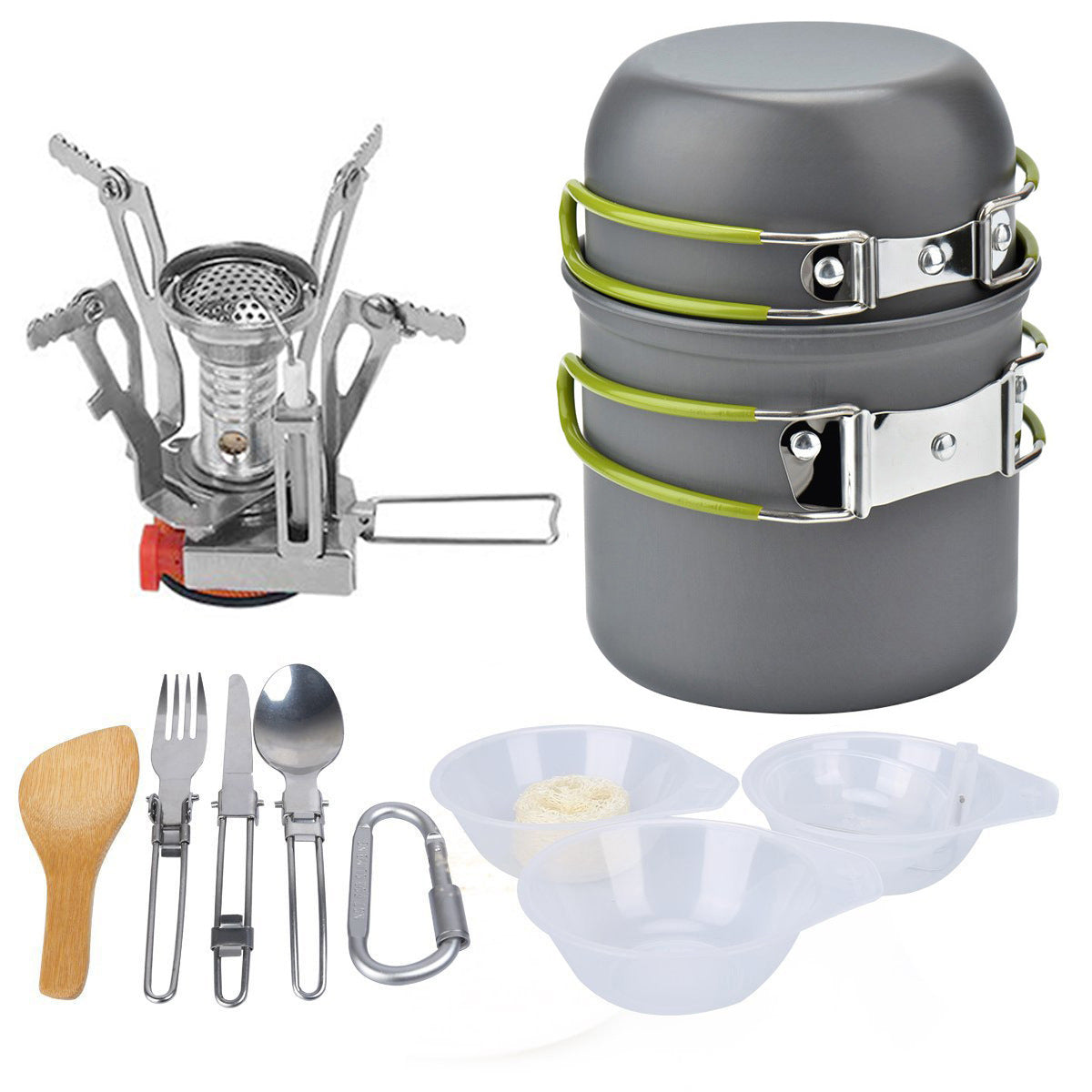 Hartaluminium Tragbares Outdoor Kochset Mit Robustem Besteck - Hobbyfy