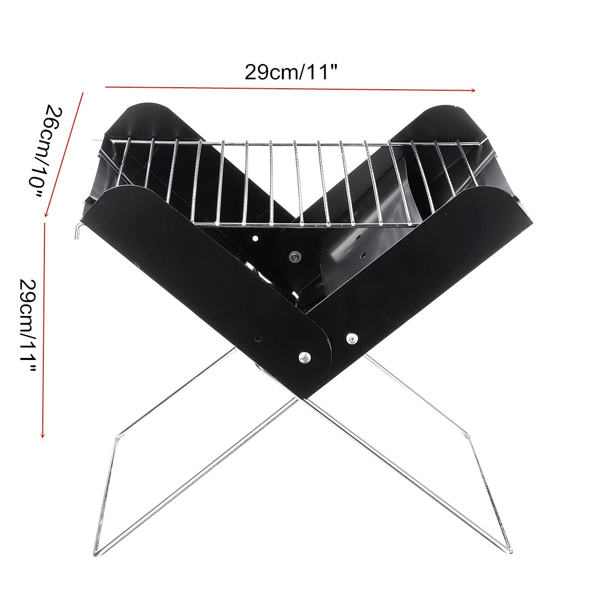 Faltbarer Edelstahl Kohlegrill Tragbar Leicht 1,2 Kg - Hobbyfy