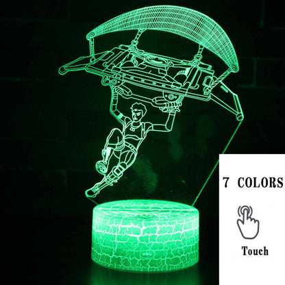 AcrylGlow 3D LED Nachtlicht Gaming Lampe Mit 7 Farben Stimmungslicht - Hobbyfy