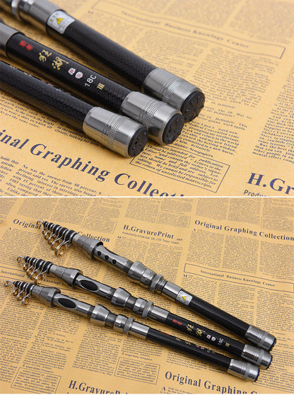 Kuanghu Teleskoprute aus Hochdichte Kohlefaser, ultraleicht, kompakt, bruchfest, präzise Köderführung