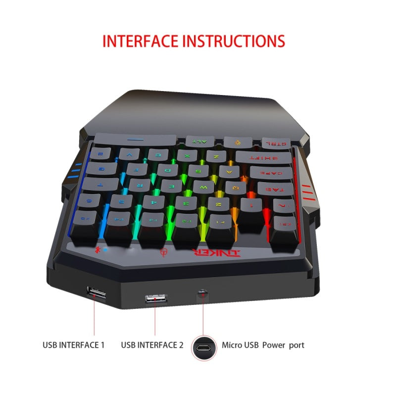 Throne One Gaming Tastatur Maus Set Kompakt Mit Bluetooth 4 2 FPS - Hobbyfy