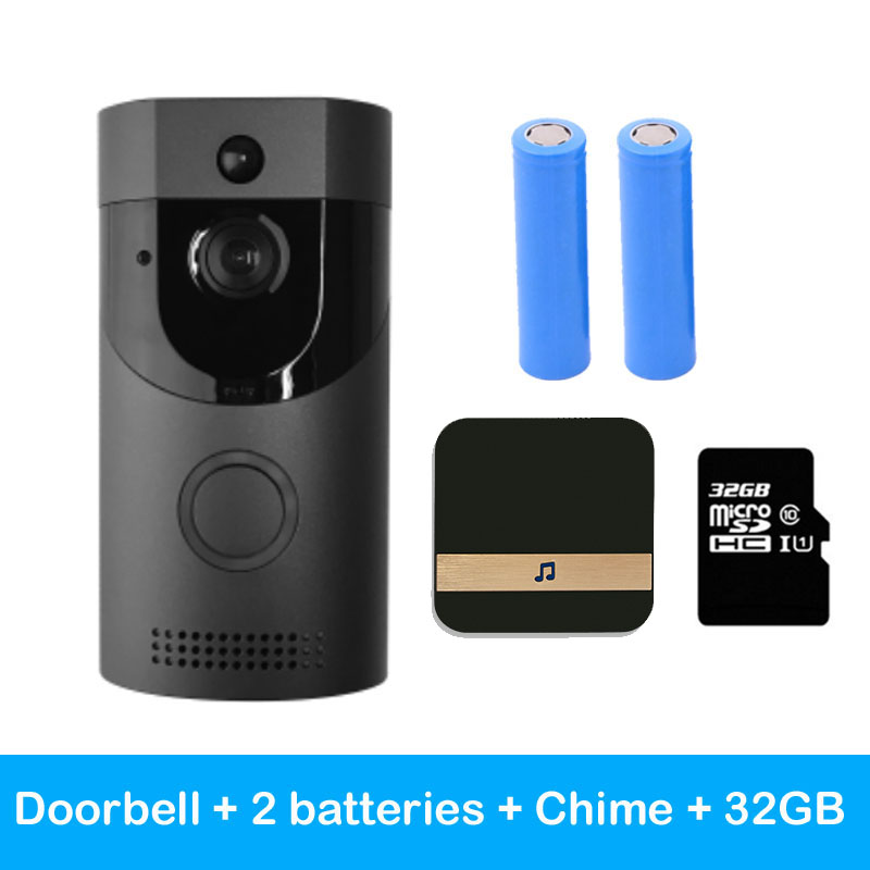 Home Alarm Kabellose Smart WiFi Video Türklingel Mit Zwei Akkus - Hobbyfy
